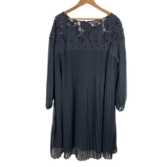 Lane Bryant Lightweight Lace Embroidered Inlay Flowy Women's Dress 26 - Picture 1 of 4